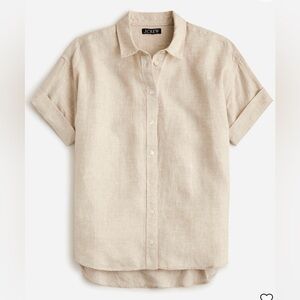 J. Crew Women’s Capitaine Shirt in Baird McNutt Irish Linene, XS